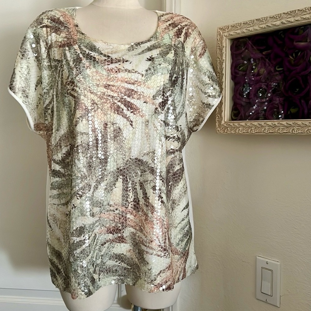 Chico / Sequined Front Palm Leaves